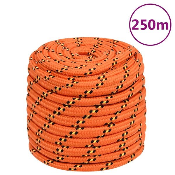 vidaXL Båtlina orange 16 mm 250 m polypropylen 152681