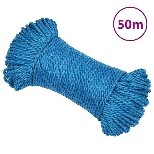 vidaXL Rep blå 8 mm 50 m polypropylen 152968