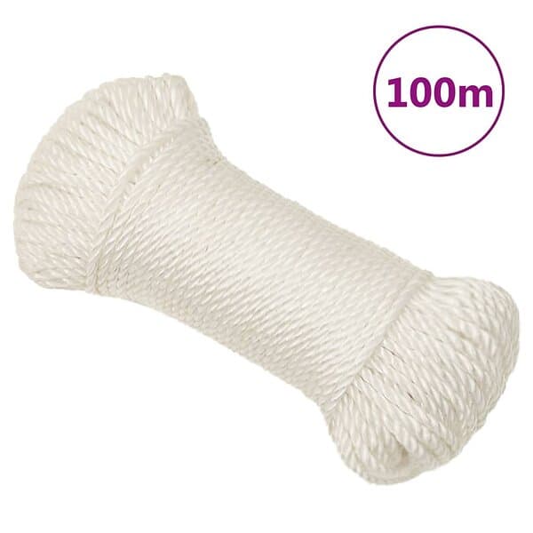 vidaXL Rep vit 6 mm 100 m polypropylen 153042