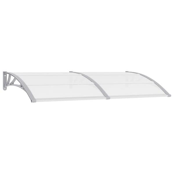 vidaXL Entrétak grå och transparent 200x80 cm PC 144820