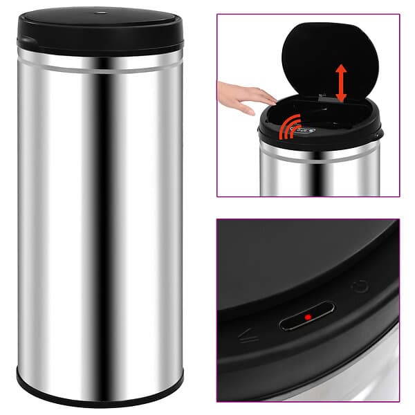 vidaXL Soptunna Med Automatisk Sensor 80l