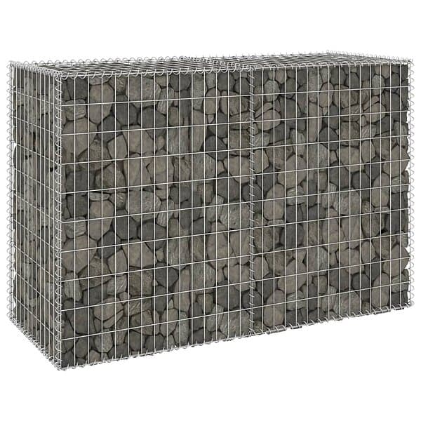 vidaXL Gabionmur galvaniserat stål 150x60x100 cm 147814