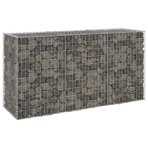 vidaXL Gabionmur i galvaniserat stål 200x60x100 cm 147815