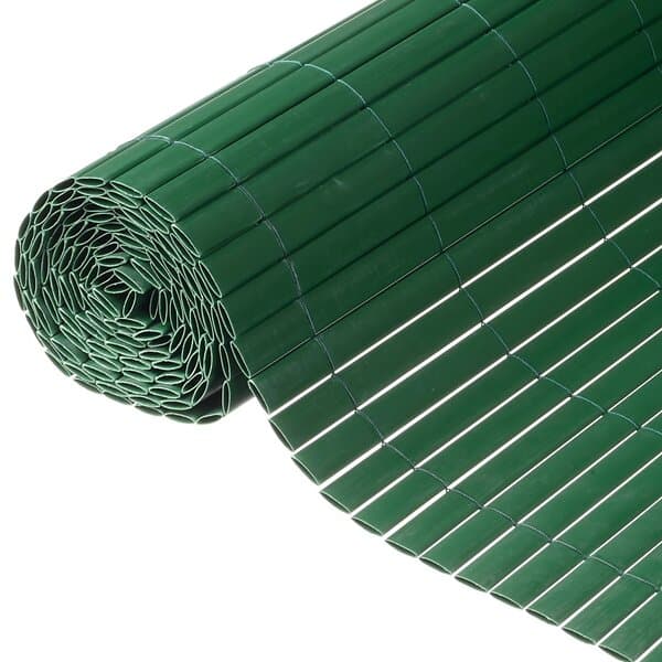 vidaXL Nature Dubbelsidigt insynsskydd PVC 1,5x3m grön 428516