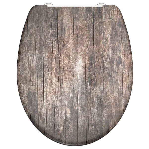 vidaXL SCHÜTTE Toalettsits med mjuk stängning duroplast OLD WOOD 435103