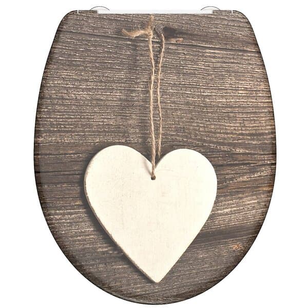 vidaXL SCHÜTTE Toalettsits med mjuk stängning duroplast WOOD HEART 435107