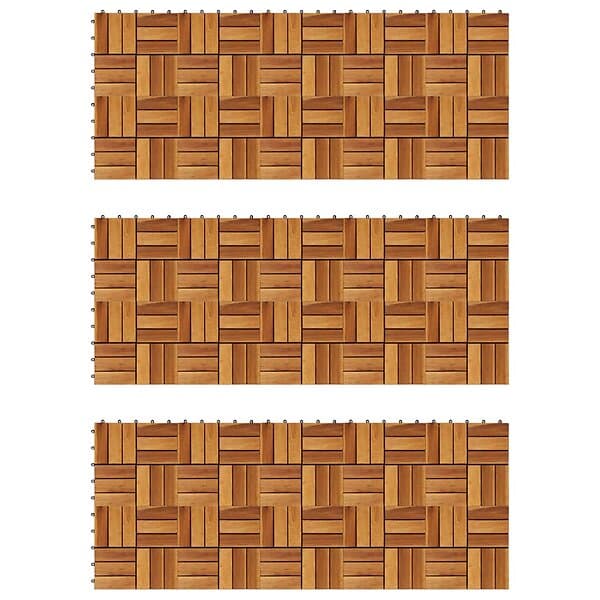 vidaXL Balkongplattor i akaciaträ 30 x 30, st 271793