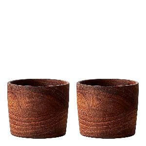 Aida Raw Teak Eggeglass 2-pack