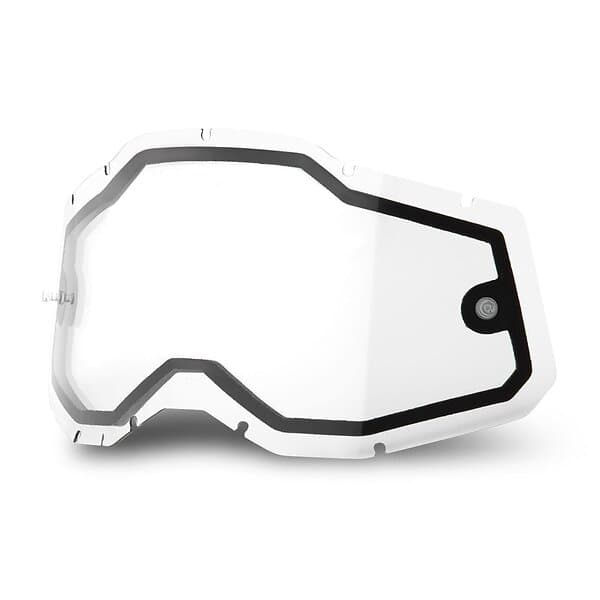 100% Racecraft/accuri/strata Dual Replacement Lenses With Protections Durchsichtig Clear/CAT0