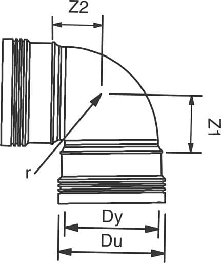 Wavin 32 X 88,5° Wafix Pp Pluss Bend Hvit