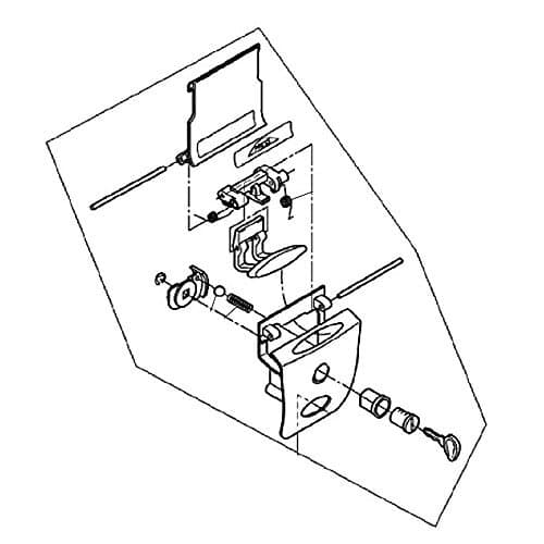 Givi E260/e300/e340/e350/e370/e450/e470 Top Case Closure Durchsichtig