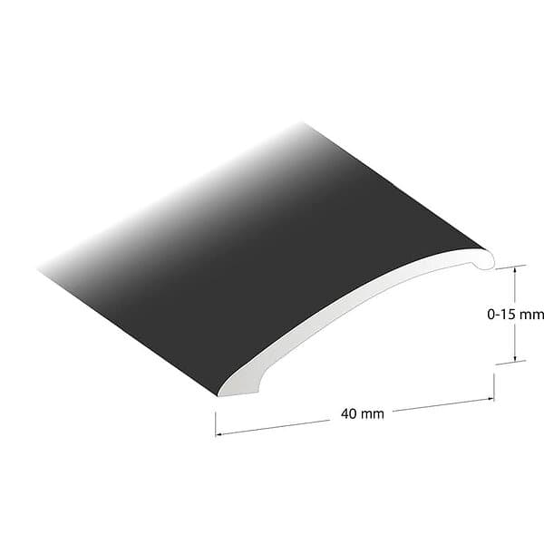 Lundbergs Nivålist Standard Svart 0-15X40X2000Mm