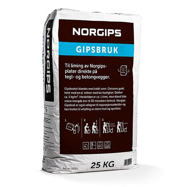 Norgips Gipsbruk 25 Kg