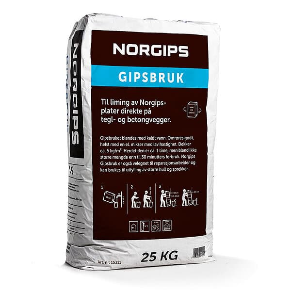 Norgips Gipsbruk 25 Kg