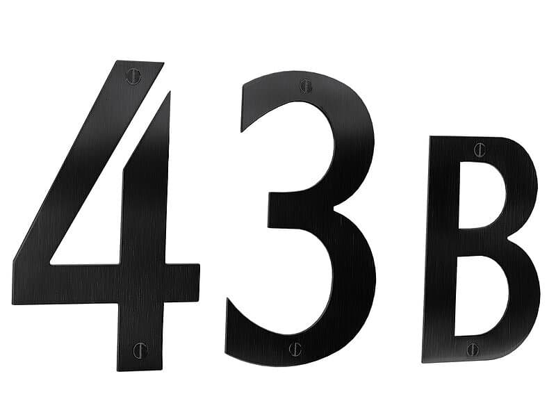 Beslagsboden Brevlådesiffra 6 Självhäftande 50Mm Svart