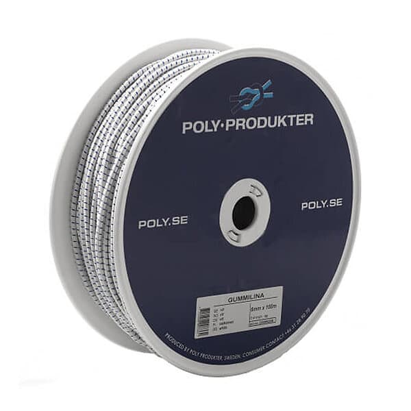 Poly-Produkter Gummilina Vit Ø5Mm Pris Per Meter