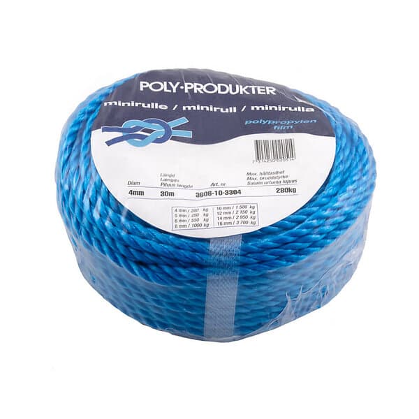 Poly-Produkter Minirulle Pp-Film Blå 4Mm 30M