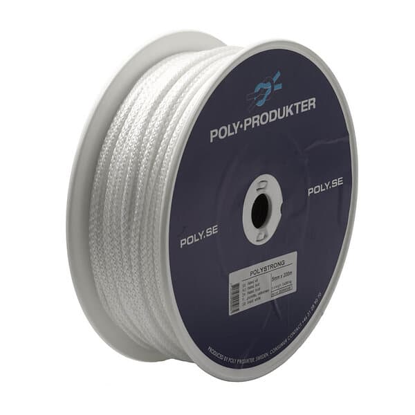 Poly-Produkter Polyesterlina Polystrong Vit Ø5Mm Pris Per Meter