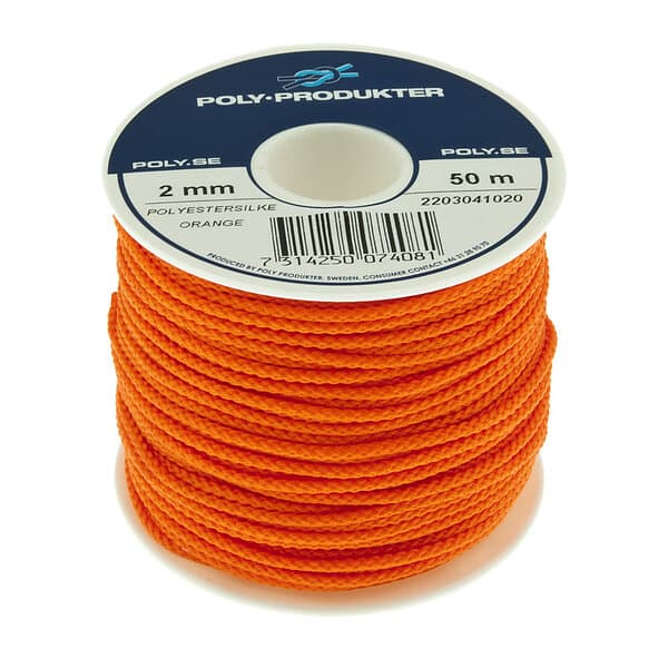 Poly-Produkter Polyestersilkelina Orange Ø2Mm 50M