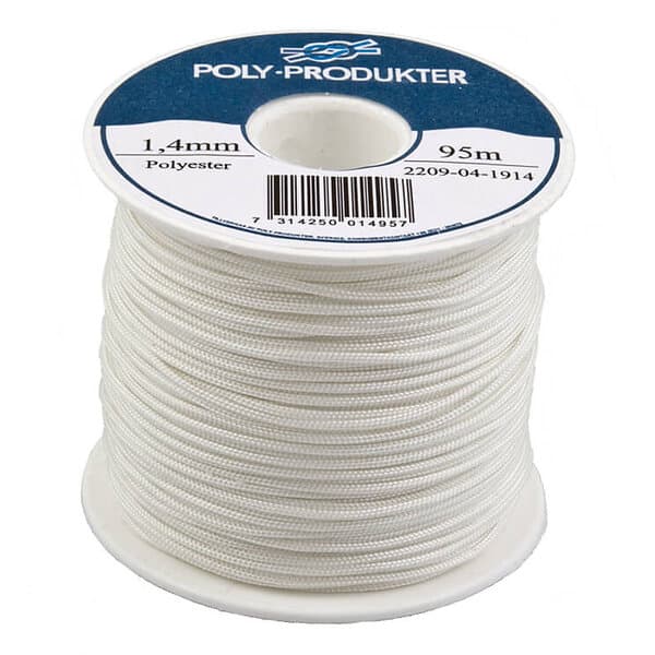 Poly-Produkter Polyestersilkelina Vit Ø1,4Mm 95M