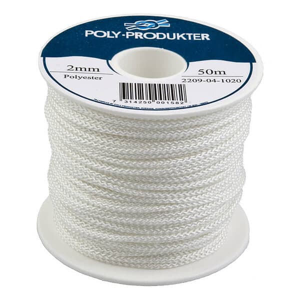 Poly-Produkter Polyestersilkelina Vit Ø2Mm 50M