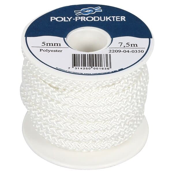 Poly-Produkter Polyestersilkelina Vit Ø5Mm 7,5M