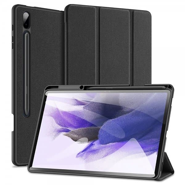 Dux Ducis Samsung Galaxy Tab S7 Plus/Galaxy Tab S8 Plus Fodral DOMO Series Svart