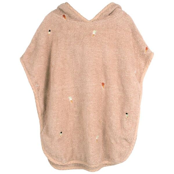 Filibabba GOTS Broderad Badcape Frappé 0 Beige