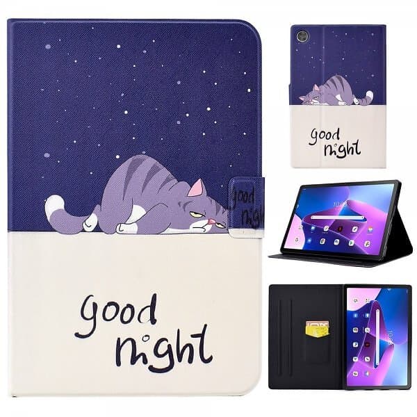 Lenovo Tab M10 Plus (3rd Gen) TB125 Fodral Motiv Good Night