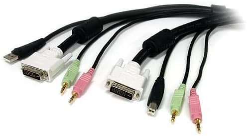 StarTech 4-in-1 Usb Dvi Kvm Cable With Audio And Microphone USBDVI4N1A6