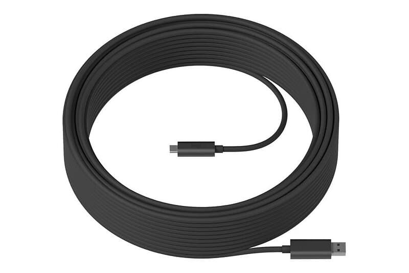 Logitech Strong USB typ C-kabel USB typ A till 24 pin USB-C 25 m