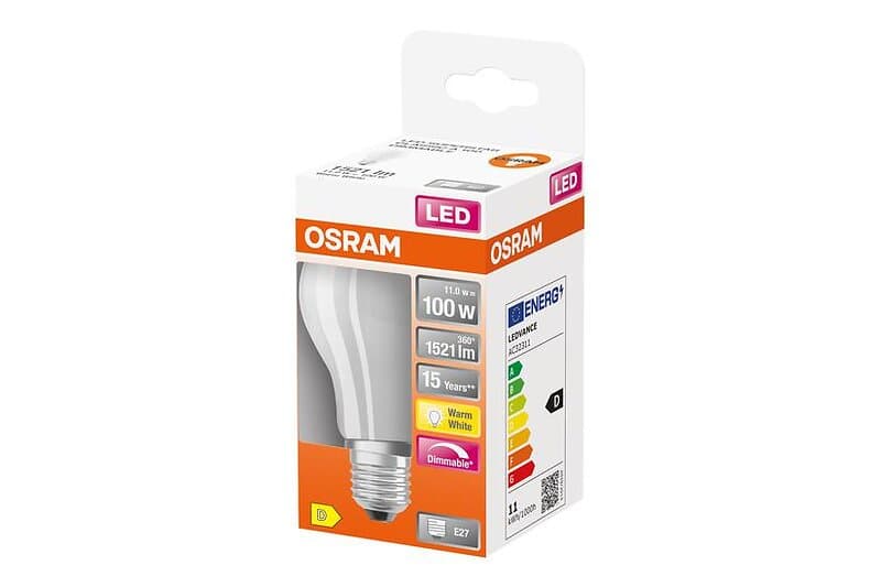 Osram LED SUPERSTAR LED-glödlampa med filament form: A60 glaserad finish E27 11W varmt vitt ljus 2700 K