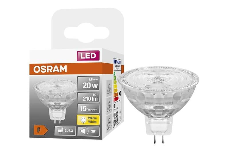 Osram LED STAR LED-spotlight form: MR16 GU5.3 2,6 W varmt vitt ljus 2700 K