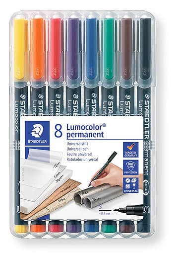 Staedtler 8-pack Lumocolor permanent Superfine