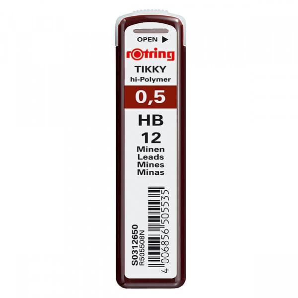 Rotring Hi-Polymer stift 0,5 12-pack HB