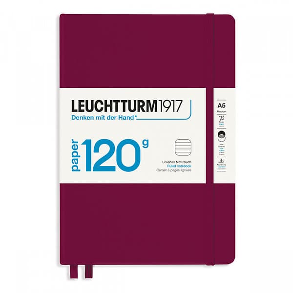 Leuchtturm1917 Notebook A5 120g Port Red Olinjerad