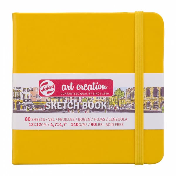 Art Creation Sketchbook Golden Yellow 12 x 12 cm