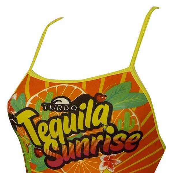 Turbo Tequila Sunrise Thin Strap Swimsuit (Flicka)