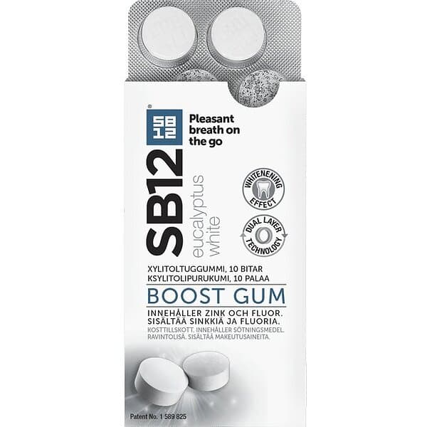 SB12 2 x SB12 Tuggummi Boost Eucalyptus White Snacks & godis > Tuggummi