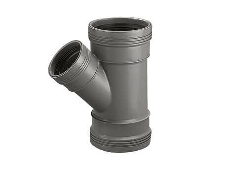 Wafix PP 50x45° Grenrör med 3 muff