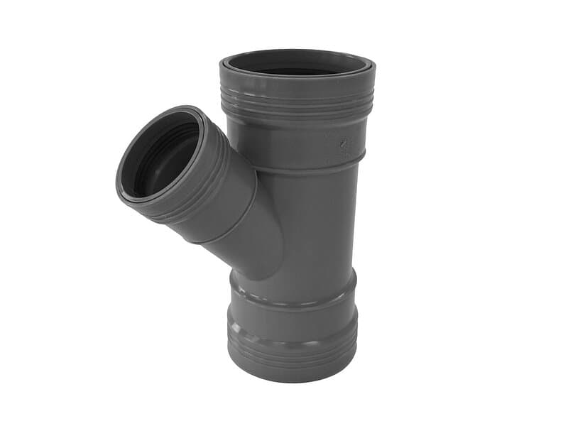 Wafix PP 110X45° Grenrör med 3 muff