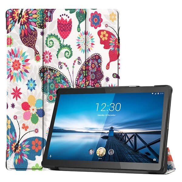 MTK Tri-fold Fodral till Lenovo Tab M10 FHD REL TB-X605FC Butterfly