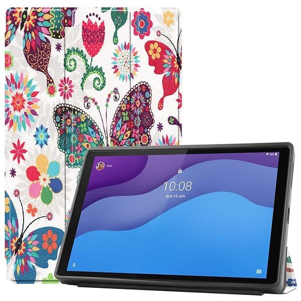 MTK Tri-fold Fodral till Lenovo Tab M10 HD Gen 2 Butterfly