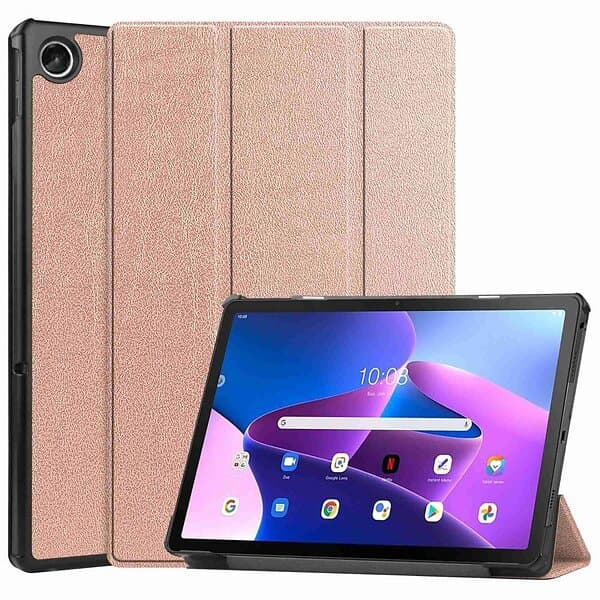 MTK Tri-fold Fodral till Lenovo Tab M10 Plus Gen 3 Rose Gold