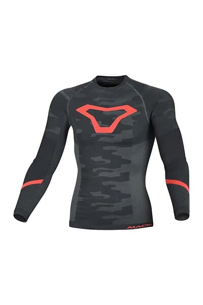 Macna Baselayer All-season MC-Tröja Svart-Grå-Röd 137643