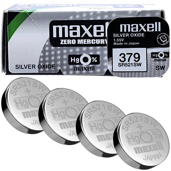 Maxell SR 521SW batteri 10 x SR521SW Zn/Ag2O