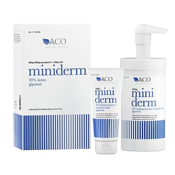 ACO Miniderm Kräm 20% Burk med pump och tub, 600g