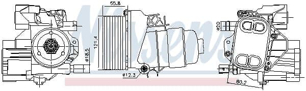 Nissens Oljekylare, motor 91244
