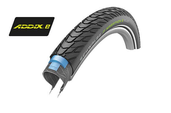 Schwalbe Marathon E-Plus 55-622 Däck Sort, 700 x 55C, 67 EPI, 1395g