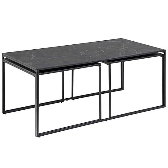 Living Home Soffbord Infinity Set Om 3, Svart, B120 D60 H48
